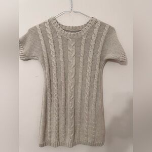 Cable Knit Short Sleeve Sweater